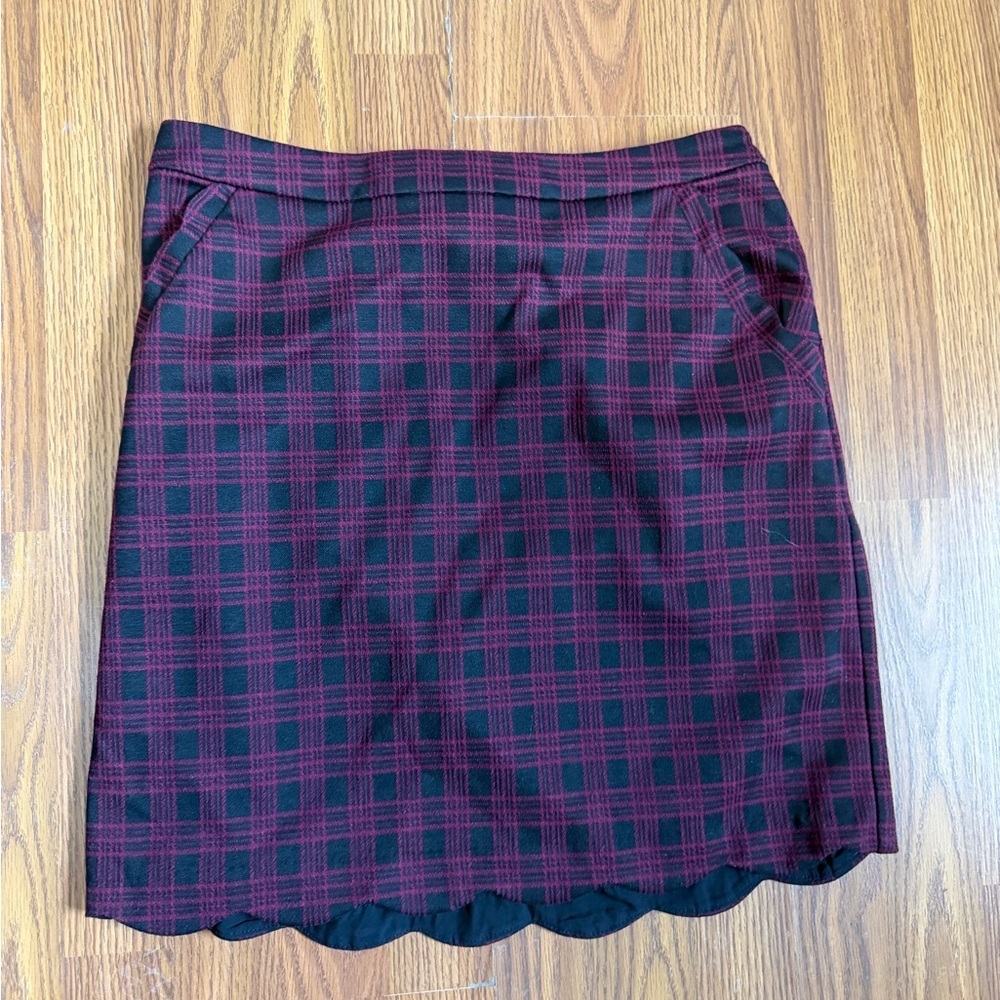 Skies Are Blue Berenice Scallop Hem Old Money Academia Skirt Large